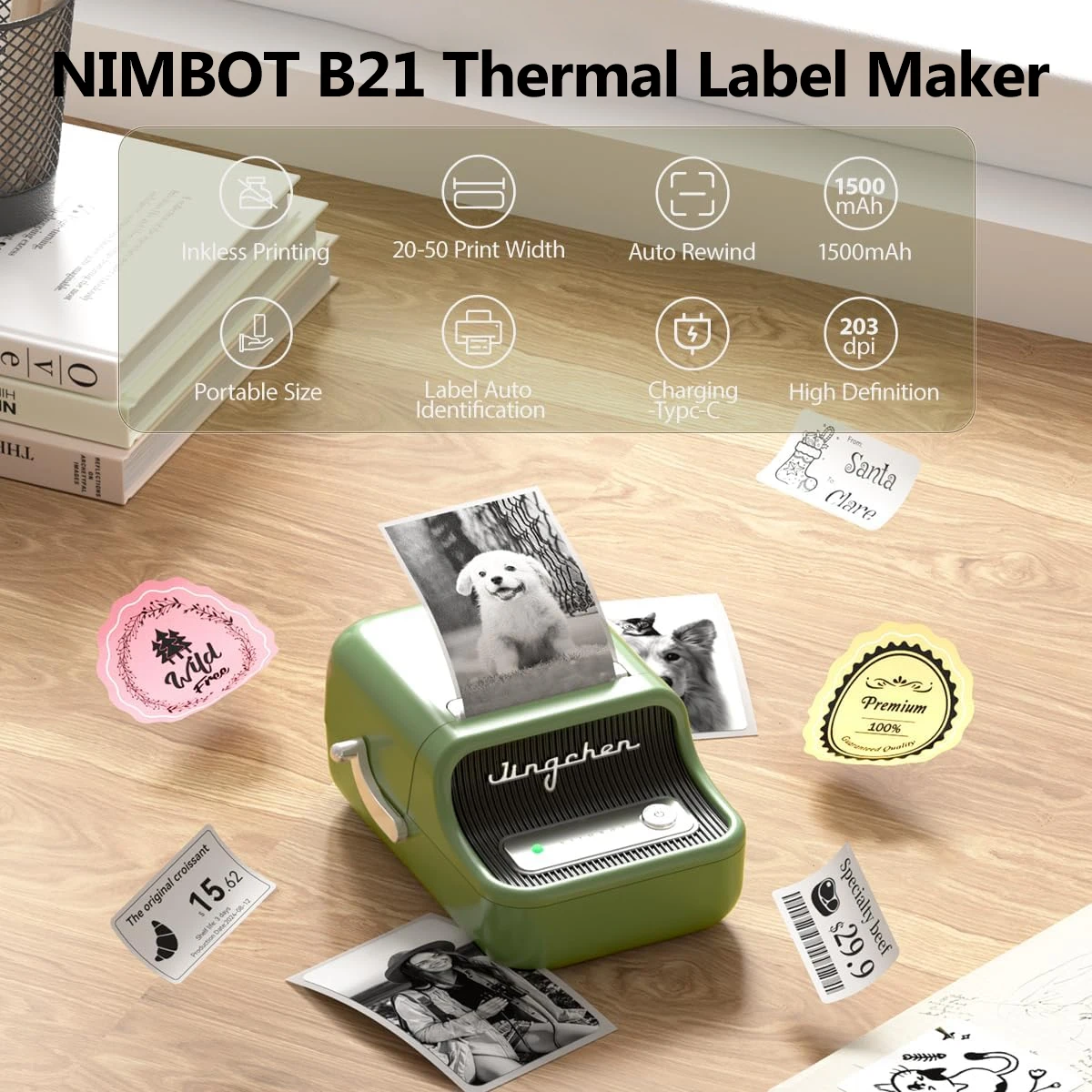 Niimbot B1 B21 Self-Adhesive Label Printer Sticker Bluetooth Mini Portable Thermal Label Maker Labeling Machine For Mobile