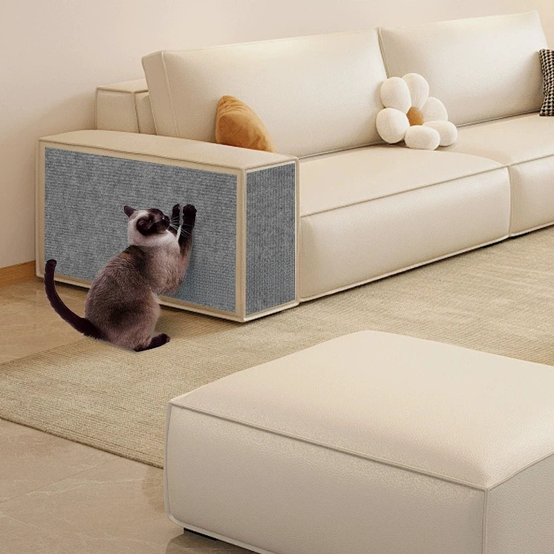 Wall Self-Adhesive Anti Cat Scratch Sofa DIY Cats Scratch Protection Paws Sharpen Trimmable  Carpet Cats Scratch Board ﻿