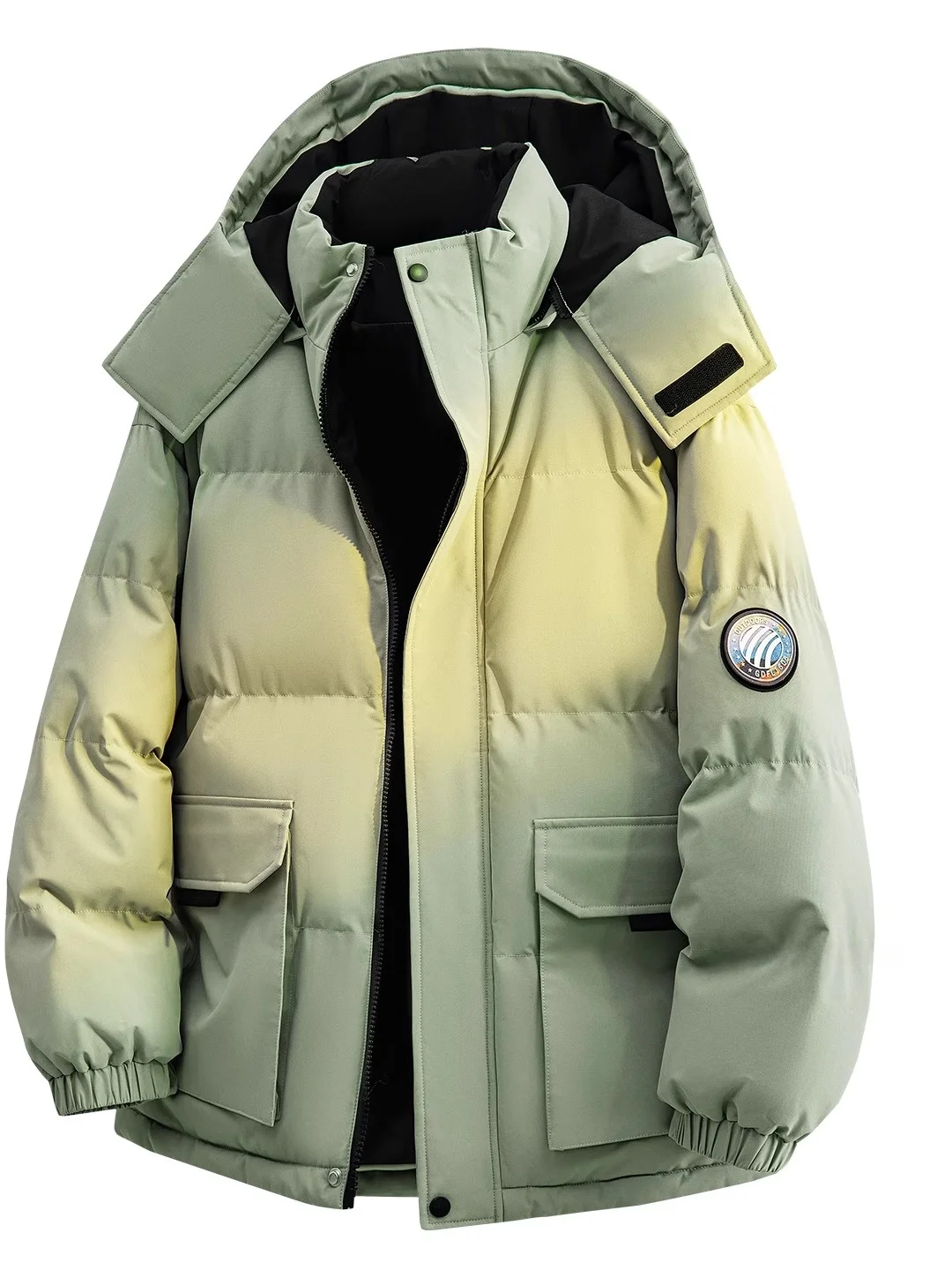 

Зимняя утепленная куртка для активного отдыха с капюшоном, хлопковая, теплая, для альпинизма, парная, мужская рабочая одежда, модная городская.