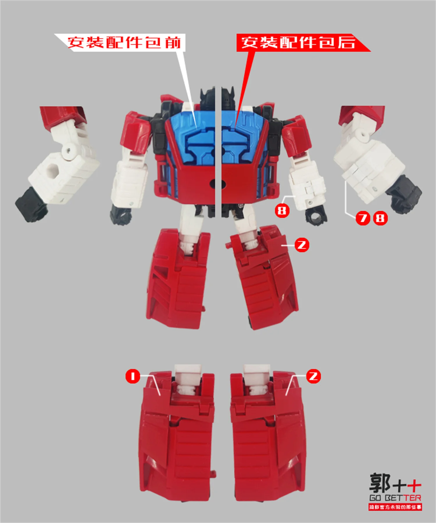 الذهاب أفضل-حشو بندقية الكتف الذيل المفسد ، مجموعة ترقية للمملكة Sideswipe ، ملحقات التنبيه الأحمر #3