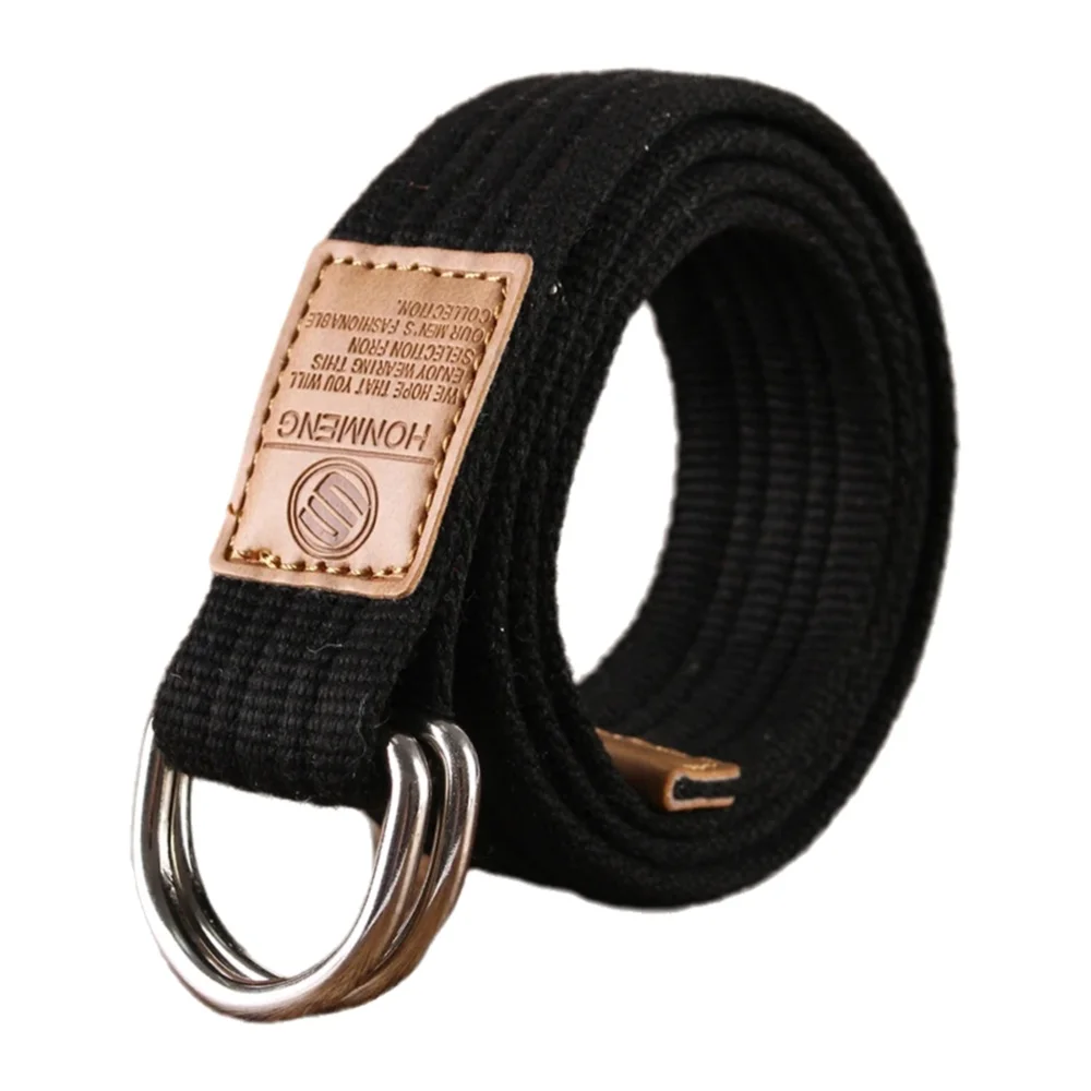 Nieuwe heren en dames Koreaanse versie 16 kleuren dubbele lus gesp canvas riem 43 inch casual broek canvas riem jeugd broek riem - afbeelding 2