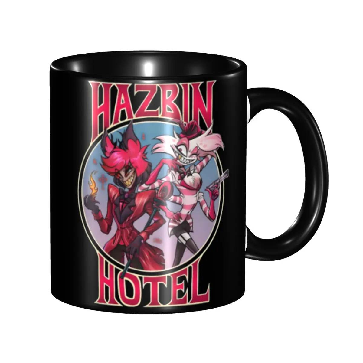

Hazbines Hoteles Alastor Vox 2 Coffee Mugs Cute Black Comedy Black Comedy Tea Cups Gift For Women Men