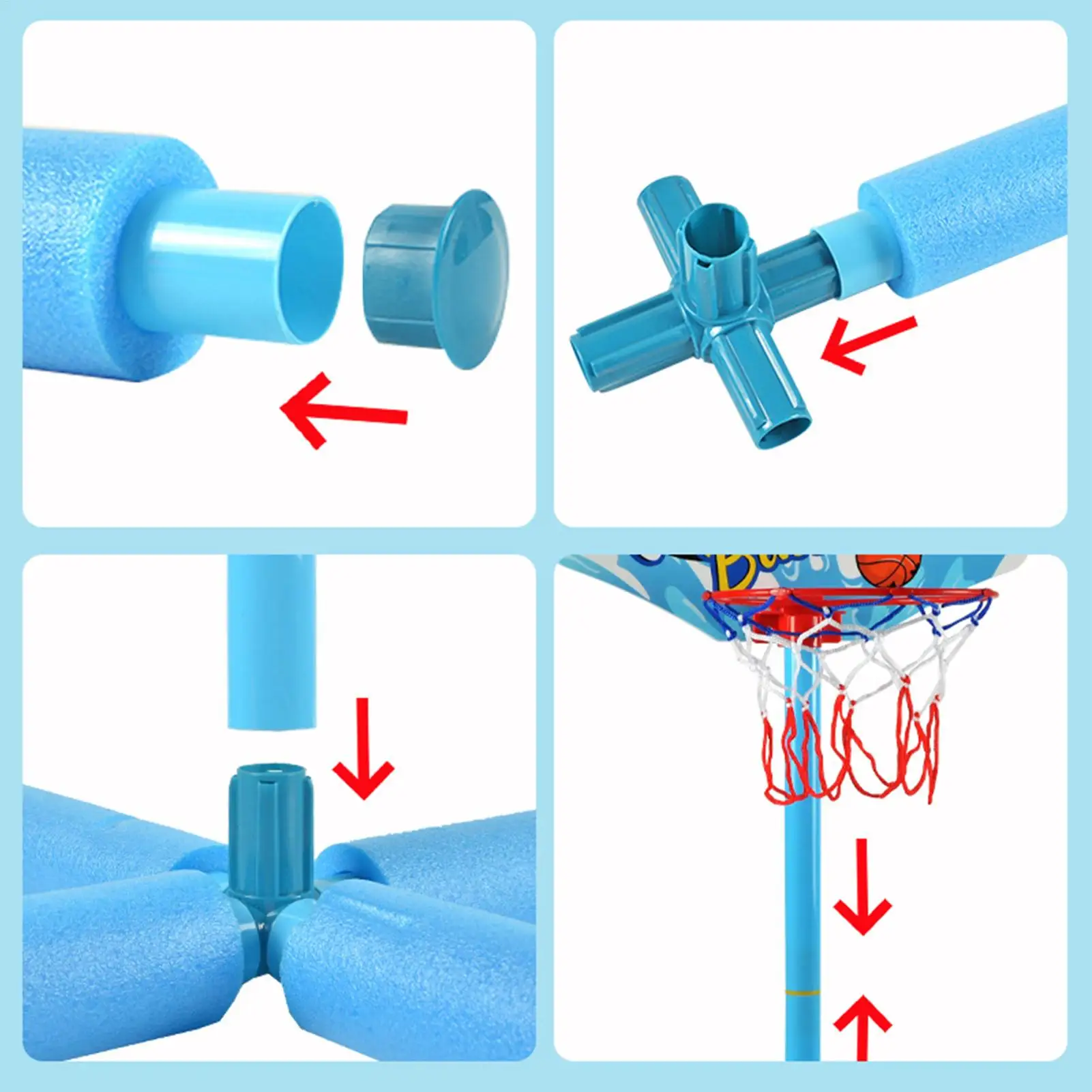 

Pool Basketball Hoop Toys Interactive Water Play Game Floating Pool Toys For Sports Backyard Indoor Outdoor Poolside Party