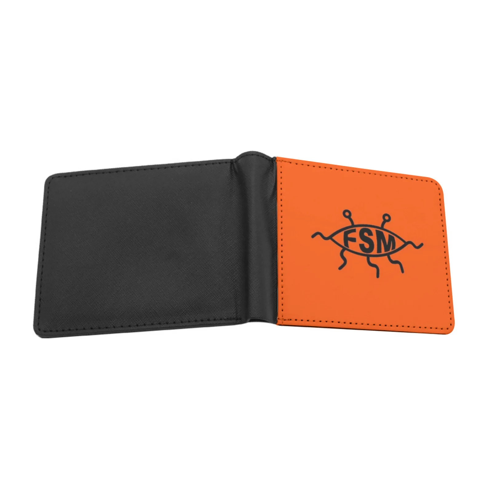 Flying Spaghetti Monster Orange Leather Men Wallets Credit Card Holder Purse Black Wallet Fsm Flying Spaghetti Monster Religion