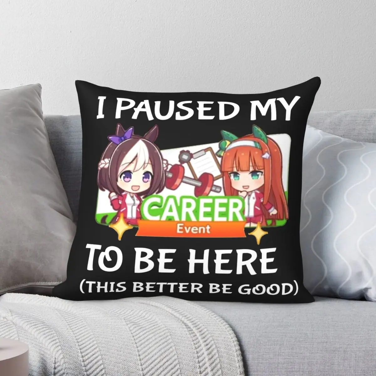 Uma Musume Pretty Derby Pillowcase Polyester Linen Velvet Pattern Zip Decorative Throw Pillow Case Home Cushion Cover
