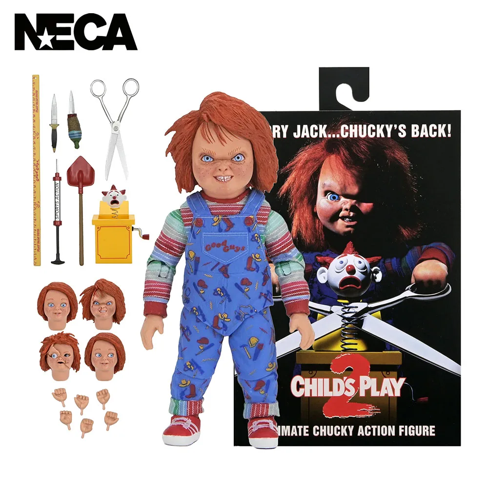 neca-toys-collection-child's-play-2-figurine-articulee-de-chucky-modele-a-l’echelle-de-7-pouces-kit-de-construction-jouet-de-collection