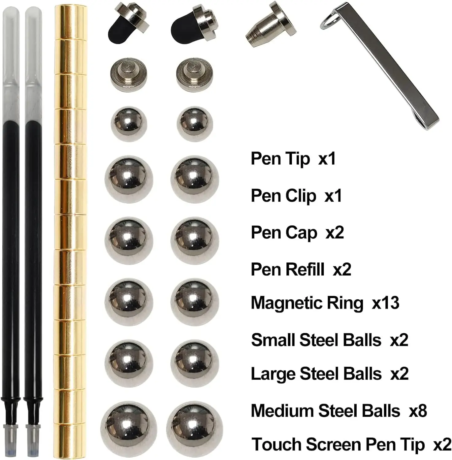 Magnetic Fidget Pen Toy,EDC Desk Anti Stress Relief Toys,Fidgeting Antistress Anxiety Sensory Magnet Toy for Adult Autism ADHD