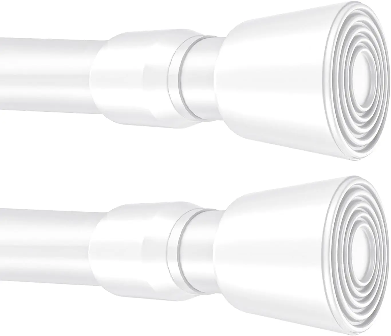 

2 Pack 41"-75" No Splicing Shower Curtain Tension Rods, Spring Telescopic Rod, Heavy Duty, No Bending, No Drilling Adjustable