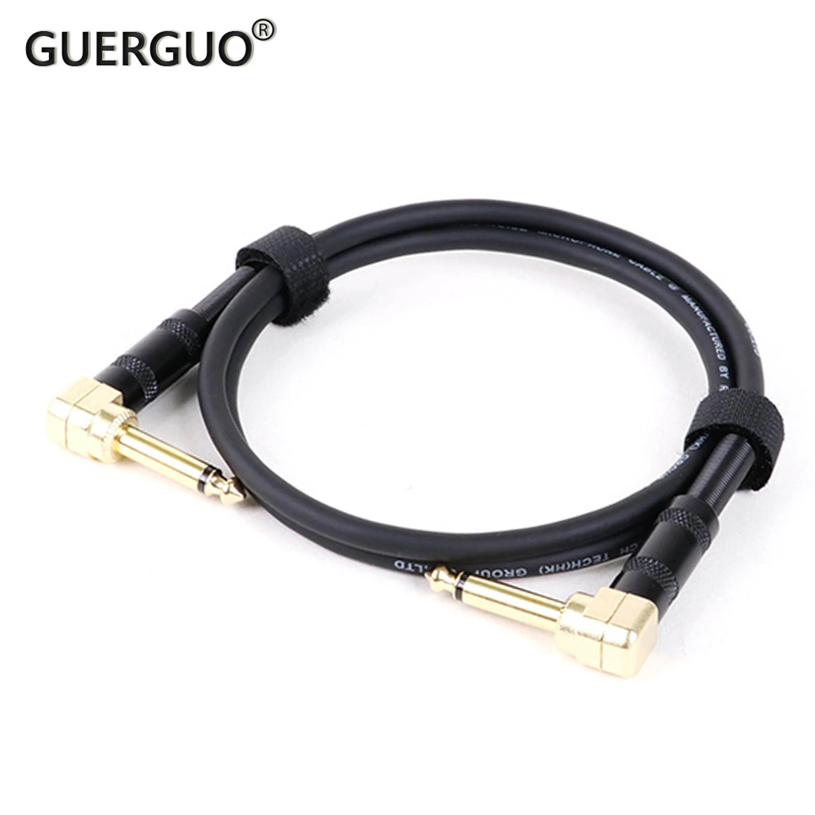 Gold Plated 6.35MM Mono Audio TS 1/4 Angled to Angled Speaker Amplifier Cable for Guitar Keyboard‎ Dual Channel Cable 0.3M-15M