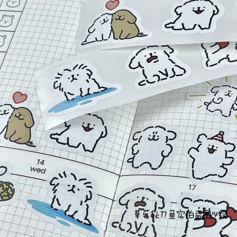 1500 Stickers Kawaii Maltese Dog Stickers Sealing Sticker Handmade Scrapbook Diy Sticker Cute Decoration Anime Toy Gift For Girl