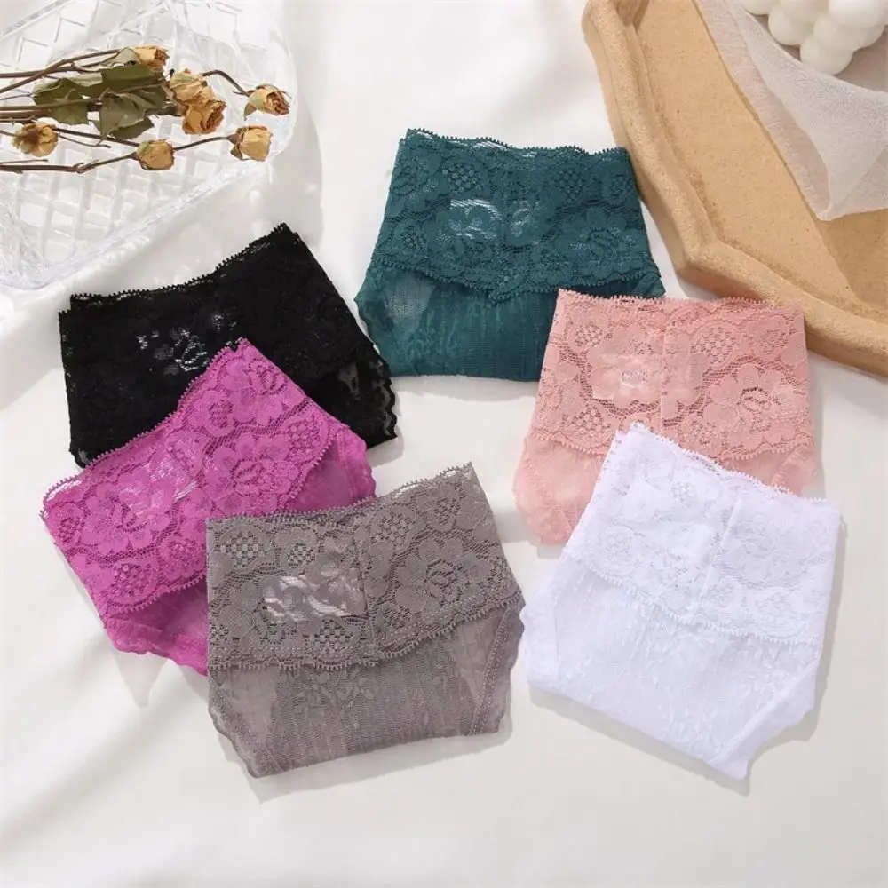 Удобные однотонные кружевные стринги с цветочным принтом и низкой талией, сексуальные трусы, нижнее белье, женские трусы без следов