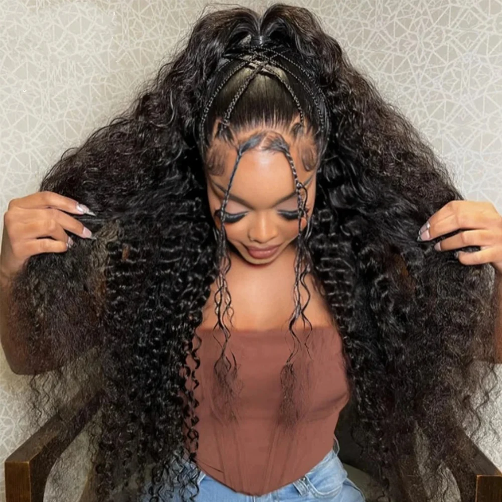 

30 40 Inch Deep Wave 13x6 HD Lace Front Wig Human Hair For Women Loose Water Curly 13x4 Lace Frontal Wigs On Clearance Sale