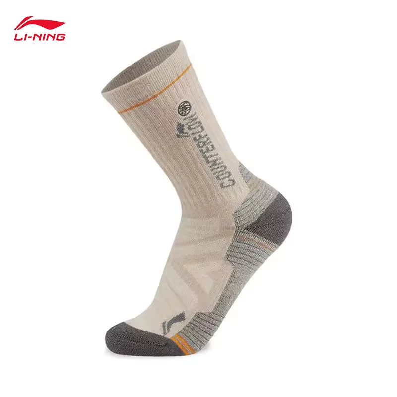 

LI-NING COUNTERFLOW Unisex Outdoor Socks Cushioning Soft Comfortable Breathable Sports Socks 22-28cm AWSV073