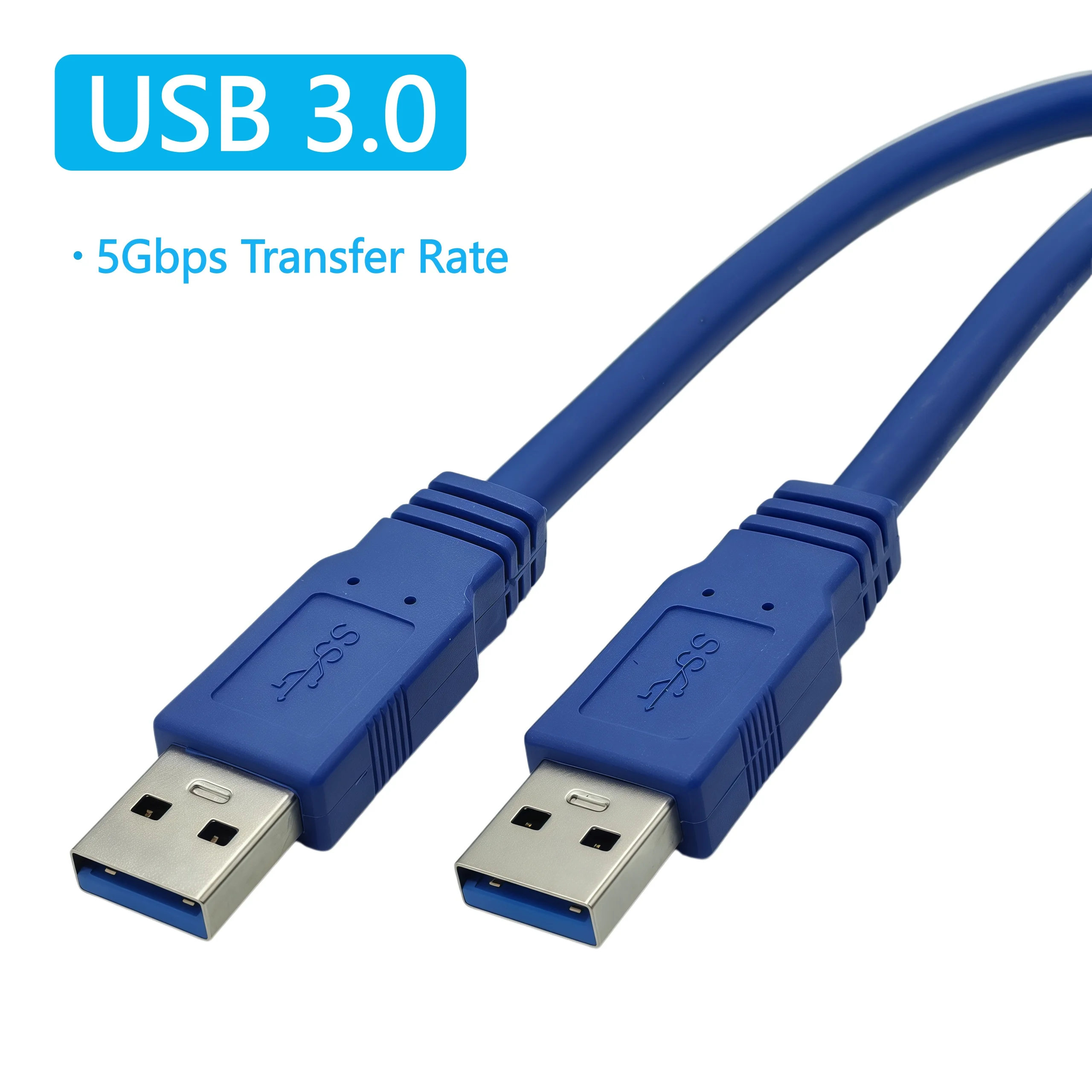 USB 3.0 AM to AM Male Extension Cable Double End USB Cord For Hard Drive DVD Player Laptop Cooler High-Speed Data Transmission