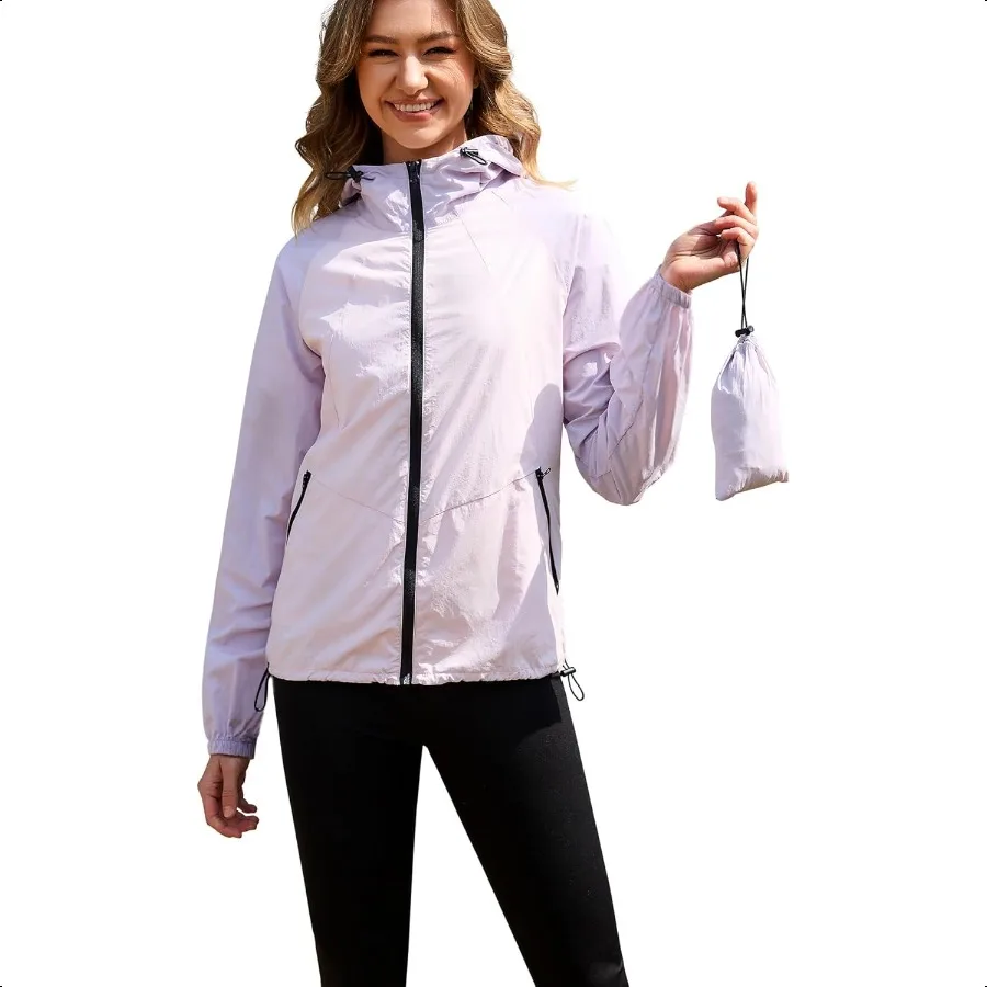 

PITINAN компактная дождевик женская водонепроницаемая легкая непромокаемая куртка для женщин с капюшоном уличная ветровка куртка SXXL