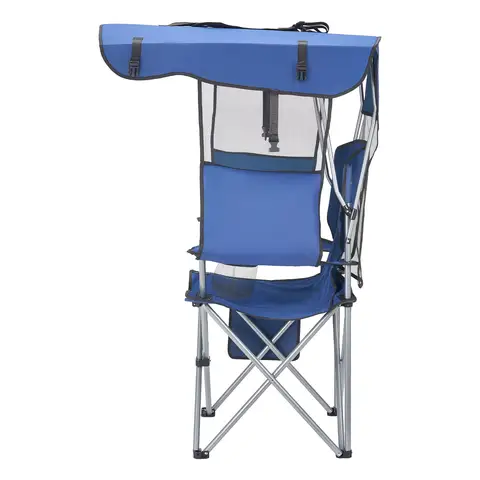 SucceBuy Camping Chair with Canopy Shade Folding Beach Chair with Canopy & Magazine Pocket for Outdoor Camp Fishing Tailgates