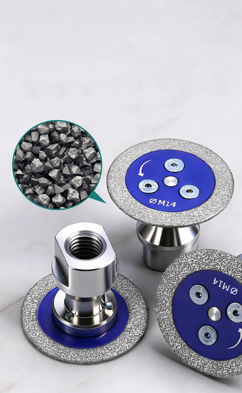 50mm Diamant-Mini-Sägeblatt mit Gewinde, Steinschneidscheibe für Granit, Sandstein, Beton, Gravur, Schnitzerei, Schleifwerkzeug – Detail 5