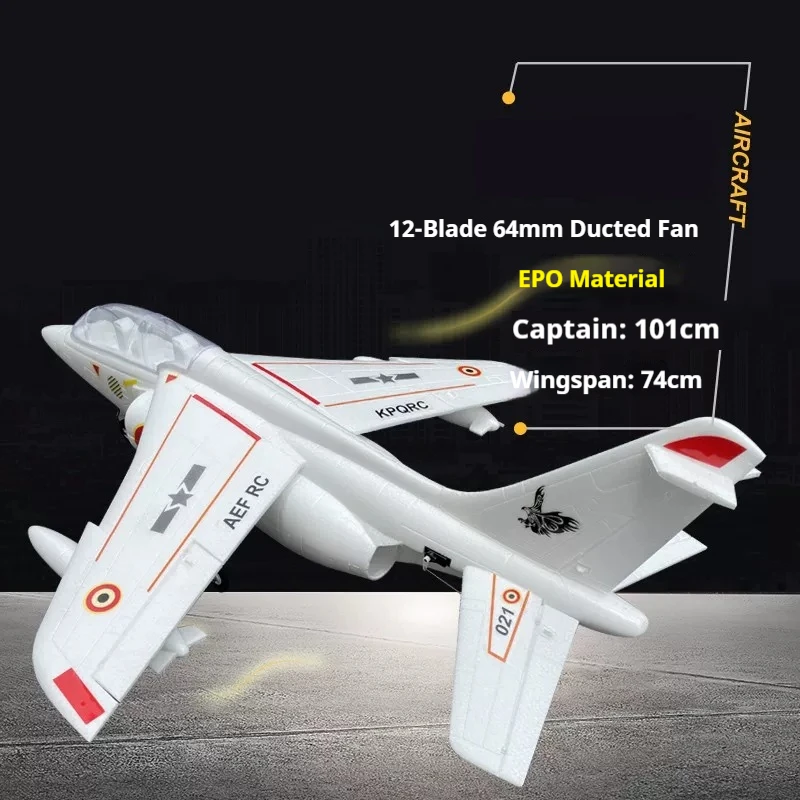 

Alpha 64mm EPO Jet RC Plane 101cm Large Scale Remote Control Aircraft 12-Blade Ducted Fan Fighter Jet Toy for Adults & Kids