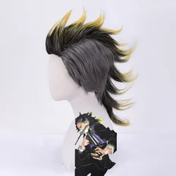 Anime Shinazugawa Genya Cosplay Wig Heat Resistant Synthetic Hair Halloween Party Hair + Wig Cap