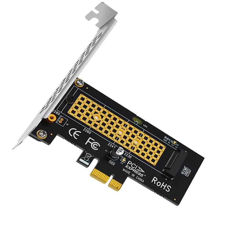 NVME para Placa de Expansão PCIE, PCIE 4.0, X1, Chave Riser M.2 M para PCI Express, 1X GEN4, 16Gbps, Suporte a Adaptador, 2230, 2242, 2260, 2280, M2, SSD NVME