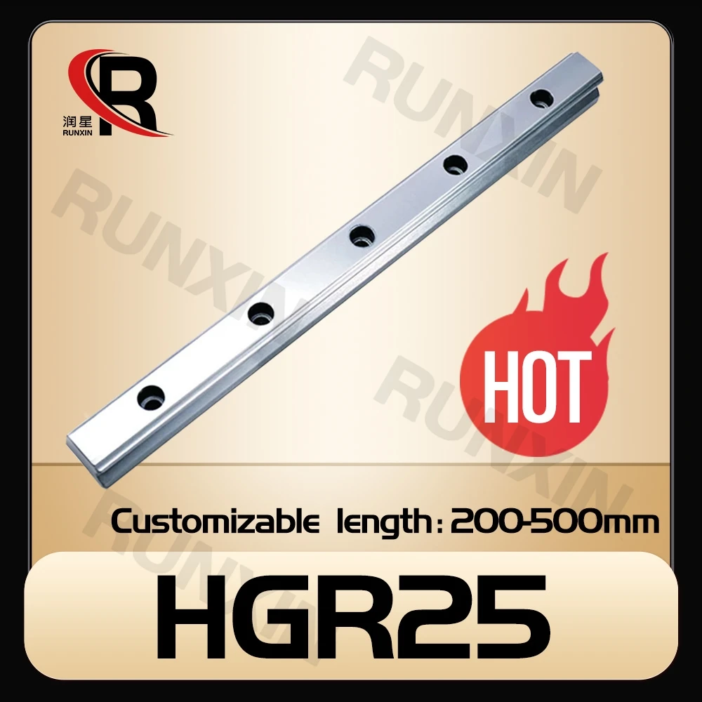 RXTNC 1pc linear rail HGR25 hgr25 L200 300 500mm Square Linear Guide Rail for HIWIN Slide Block Carriages CNC Router Engraving