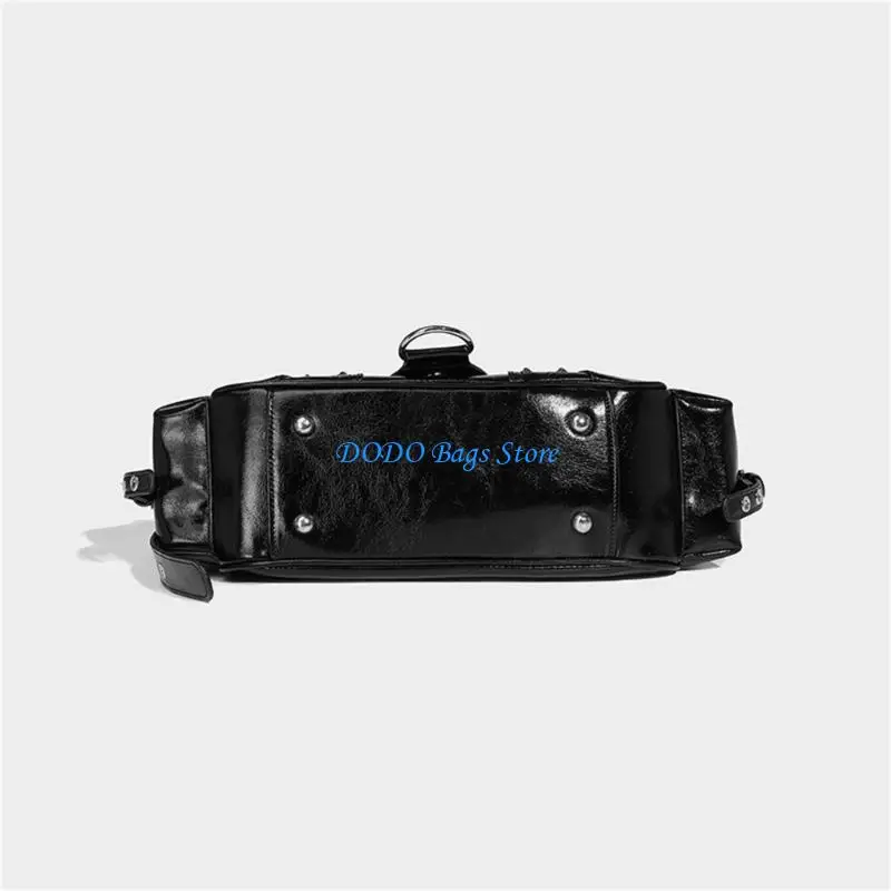 

Women Multi-Pockets Handbag All-matching Armpit Bag Retro Rivets Shoulder Bag