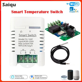 Wifi Smart Switch Light Ac Farm 16a 3000W Google Home Alexa Intelligente Thermostaat Alexa Tuya Ewelink Slimme Temperatuurschakelaar