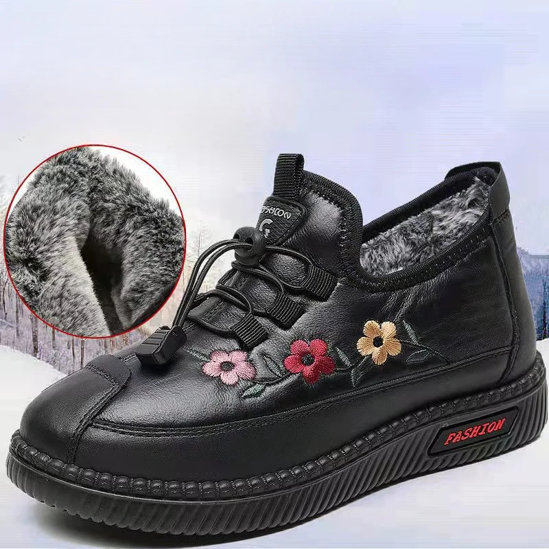 

Winter Snow Boots Fleece Warm Cotton Shoes and Boots Non-slip and Waterproof Mom Shoes Padded Snow Boots casuals Platform Shoes