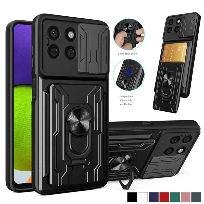 Kickstand Case For Honor 200 Smart X7c Cover With Card Pocket Ring Magnetic Stand Holder Shockproof Fundas Coque Capa #1