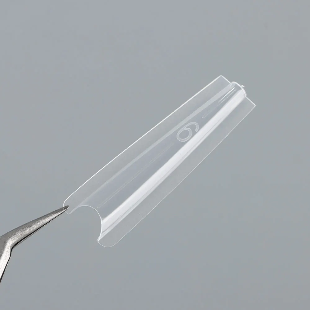 

240pcs Coffin Shape Sandwich Nail Forms Almond Shape Ultra-Thin Nail Tips with Auxiliary Line No-Trace Double-Sided Fake Nails