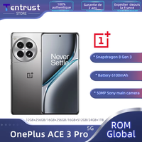 Global ROM OnePlus ACE 3 Pro 5G Smartphones android Snapdragon 8 Gen 3 50MP Camera 6100mAh Battery 100W SUPERVOOC 6.78 Dsiplay