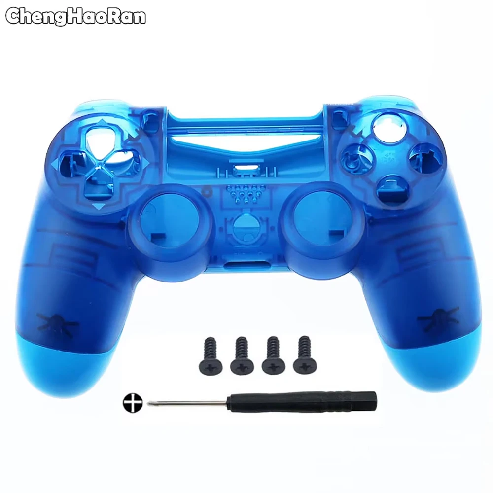 ChengHaoRan-carcasa transparente azul y rojo para Playstation 4, 4 Dualshock, PS4 Pro 4,0 V2 JDM 040, controlador de JDS-040