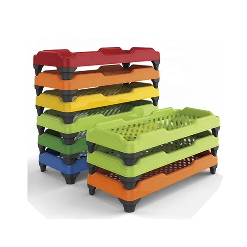 Kindergarten Durable Kids Bedroom Furniture Set Children Plastic Beds for Sale