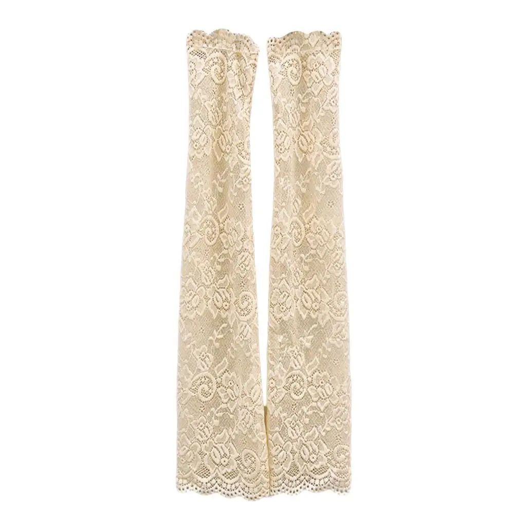 Mangas de brazo refrescantes para hombre y mujer, protección solar de encaje deportivo, cubierta para brazo para correr, fútbol, Golf, ciclismo, guantes para conducir, 1 par