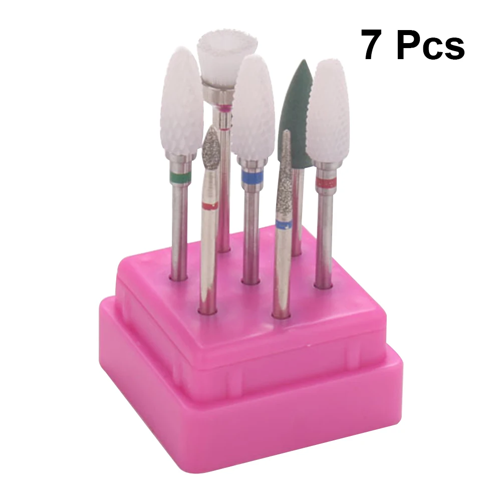 

7pcs in 1 Set Polisher Sharpening Brush Manicure Polishing Nail Polishing Head Kit Cuticle Clean Tool for Nail Art Shop