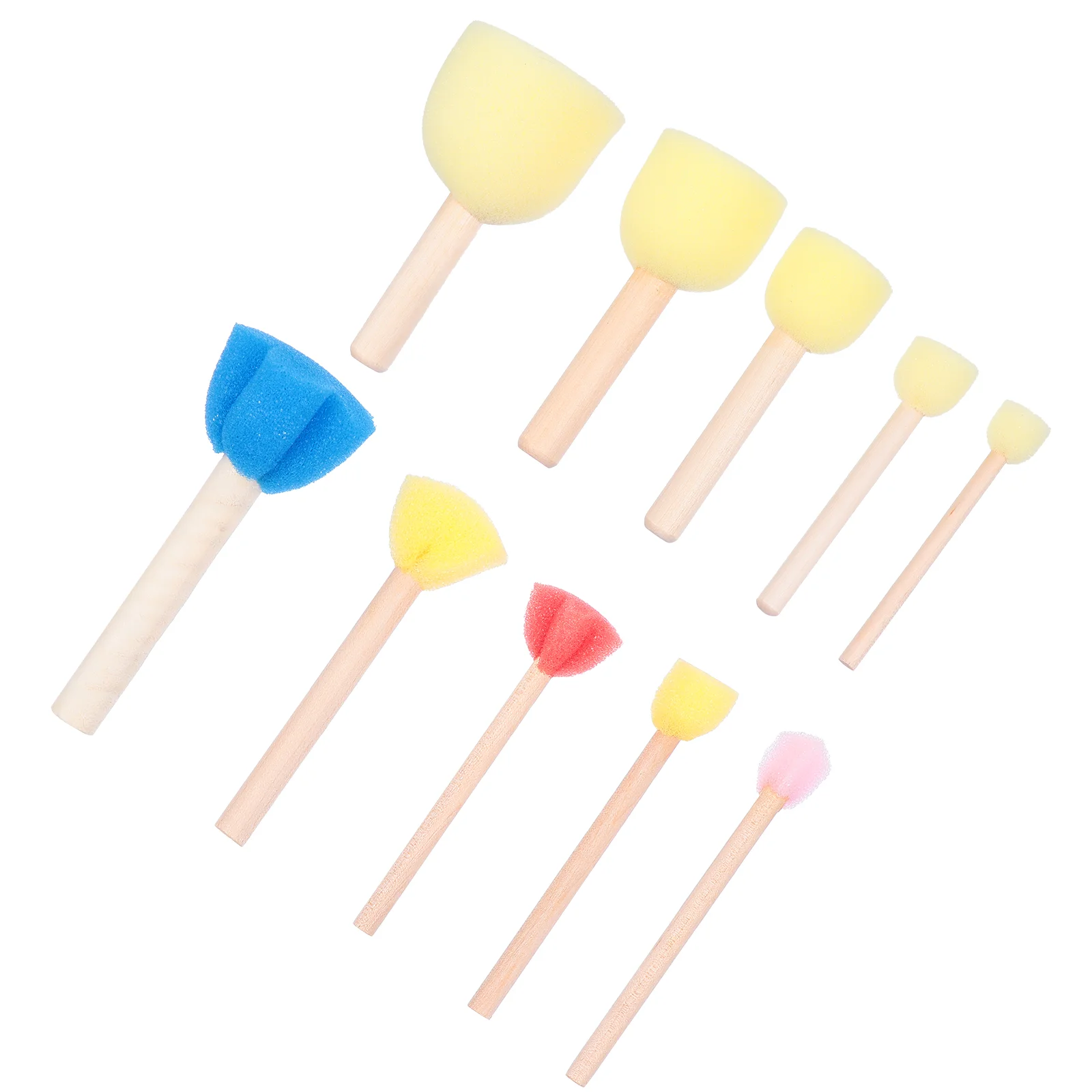 10 Pcs Paint Brush Drawing Round Graffiti Sponge Painting Tool DIY Toddler Child