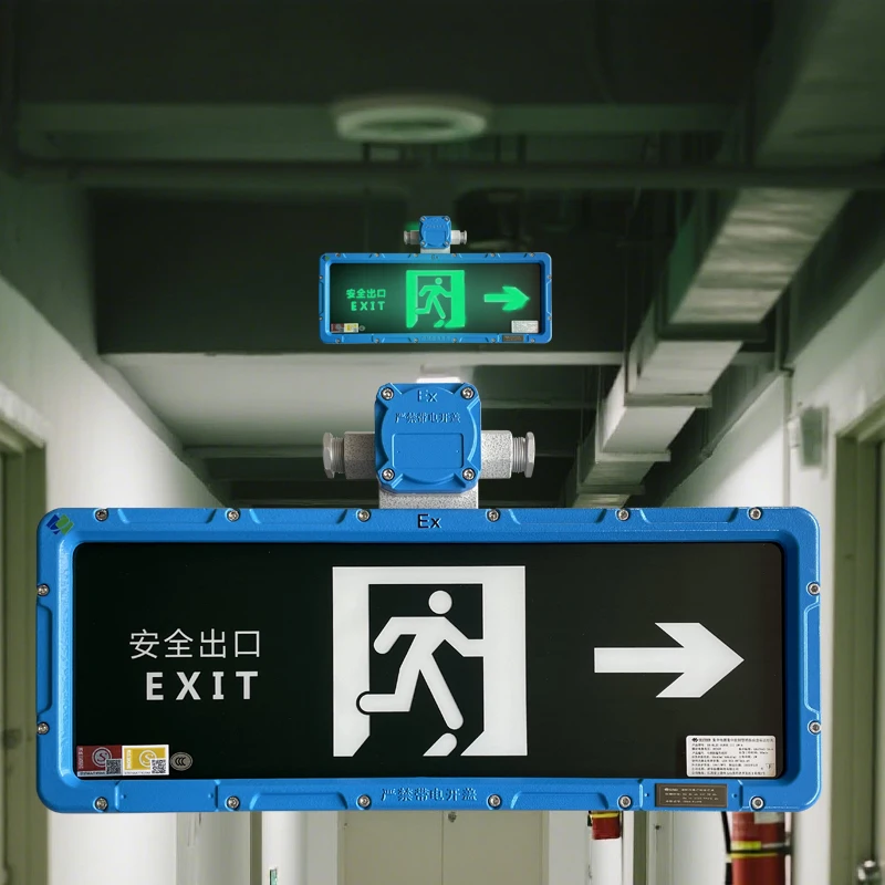 

Large 2W Exit Sign Emergency LED Safety Indicator Lamp Explosion-Proof Fire Emergency Lighting Lasts ≥90min