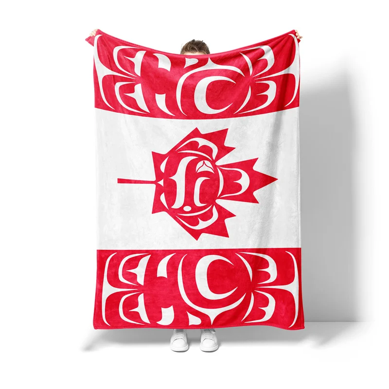 Gaslight Gatekeep Girlboss Canadian Native Indigenous Throw Blanket for Women Men Girls Boys Kids Pets Dogs Cats Couch Sofa
