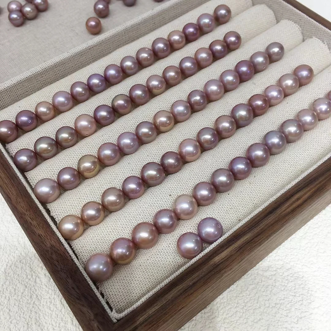 اللؤلؤ الطبيعي AAAA9-10mm المألوف Nanhai اللؤلؤ قلادة قلادة 45cm/925 #5