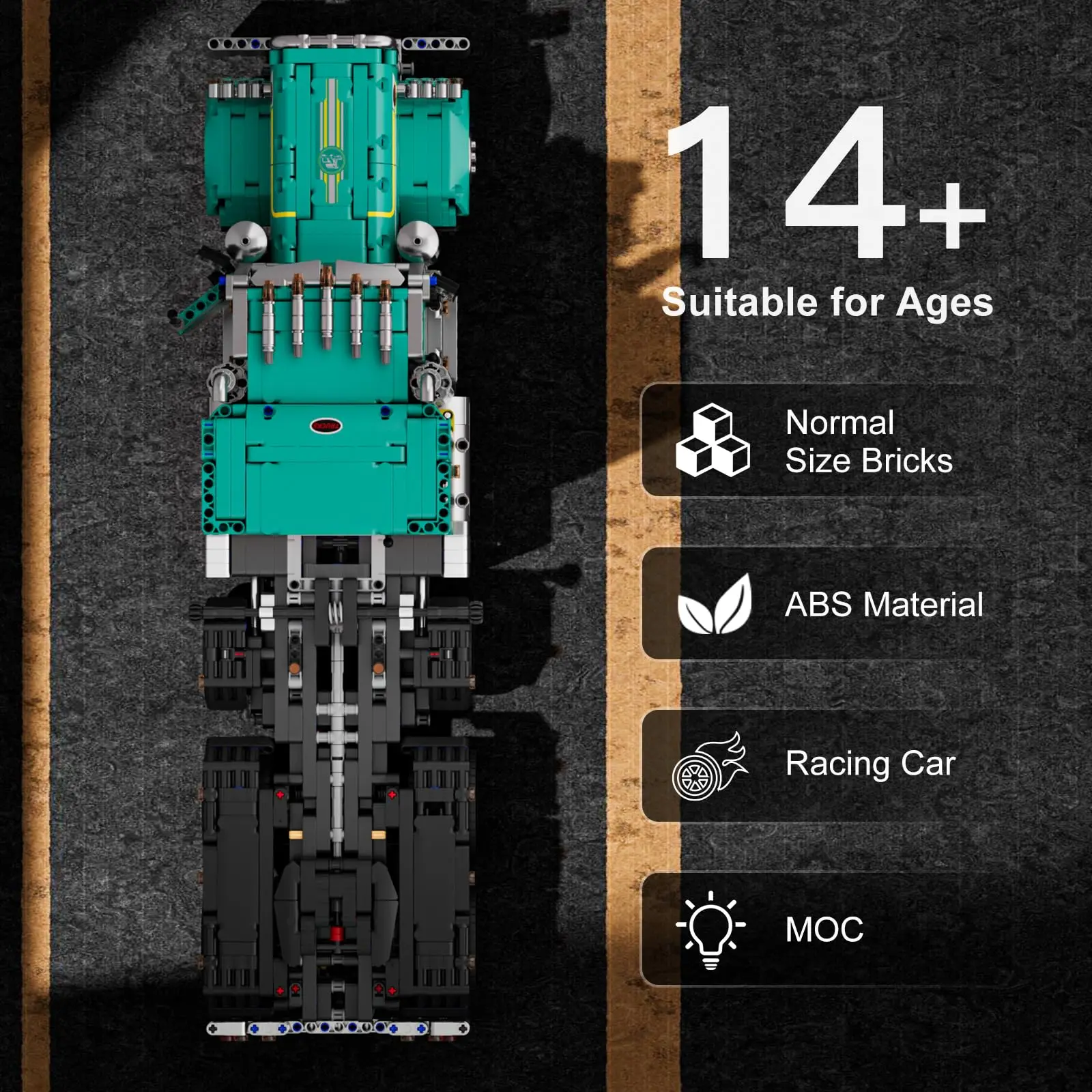 قالب الملك 13201 ألعاب السيارات التقنية RC شاحنة أمريكية بنة بمحركات الهندسة شاحنة الطوب مجموعة أطفال هدية الكريسماس #5