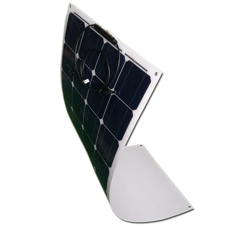 Monocrystalline Flexible Solar Panel 100W 100 Watt 12V Solar Battery Charger Off Grid Car Caravan Camping Motorhomes Phone Fan