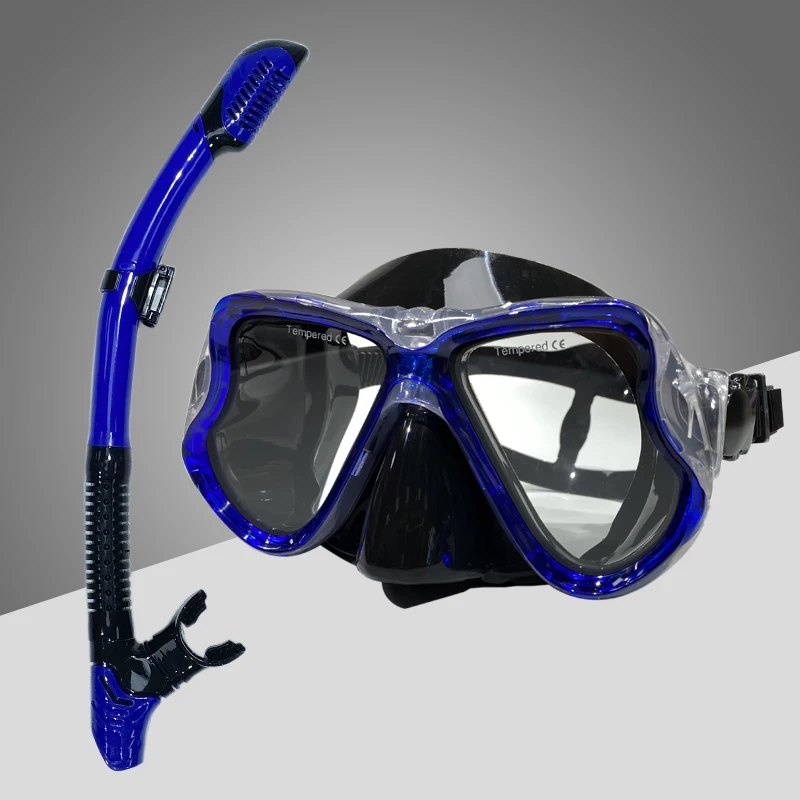 Tauchmasken für Erwachsene, Schnorchel-Atemschlauch-Set, Brille für Damen und Herren, rutschfeste Schnallenmasken – Detail 15