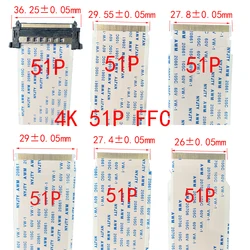 51Pin 4K LVDS TV Ribbon Cable AWM 20861 20706 105C 60V VW-1 4K V-by-One 51P FFC Connecting wire For Sharp for Sony 29.5/26/27.4