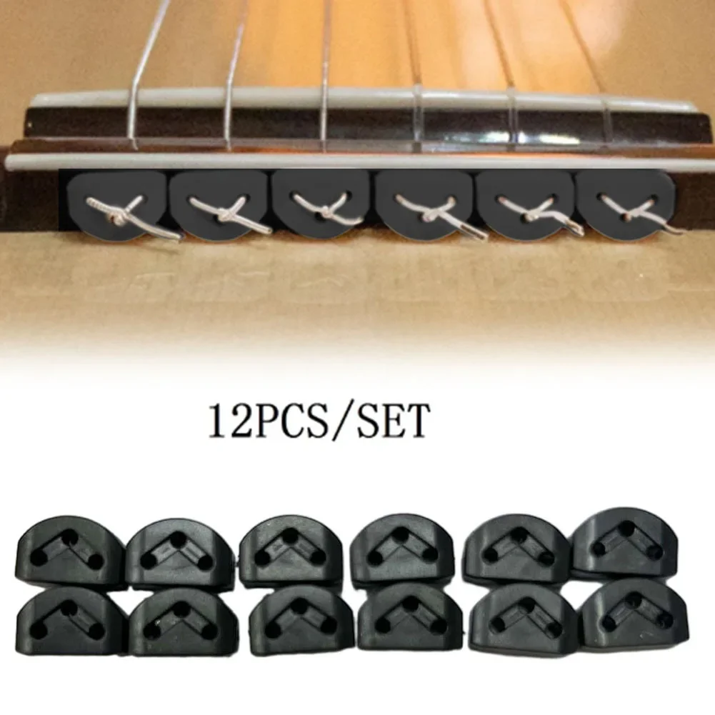12PCS Composite String Retainers For Classical For Guitar And Ukulele Designed To Maintain String Stability And Enhance Sound