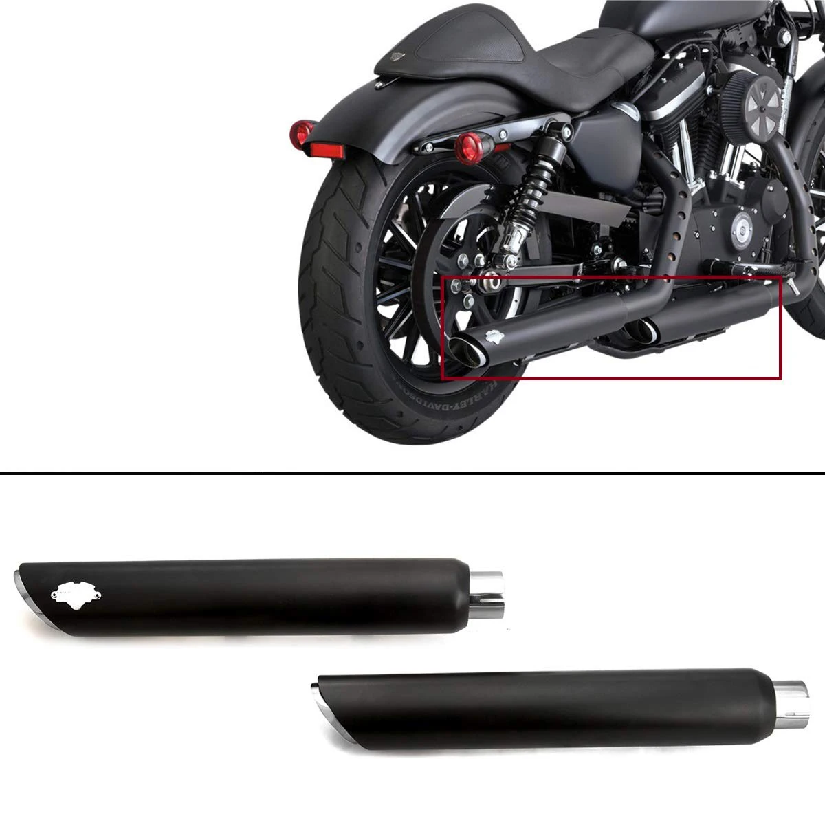 

STLFMotorcycle Exhaust Mufflers System for Harley XL 1200X Forty-Eight Shortshot Pipes Sportster Superlow Iron 2014-up