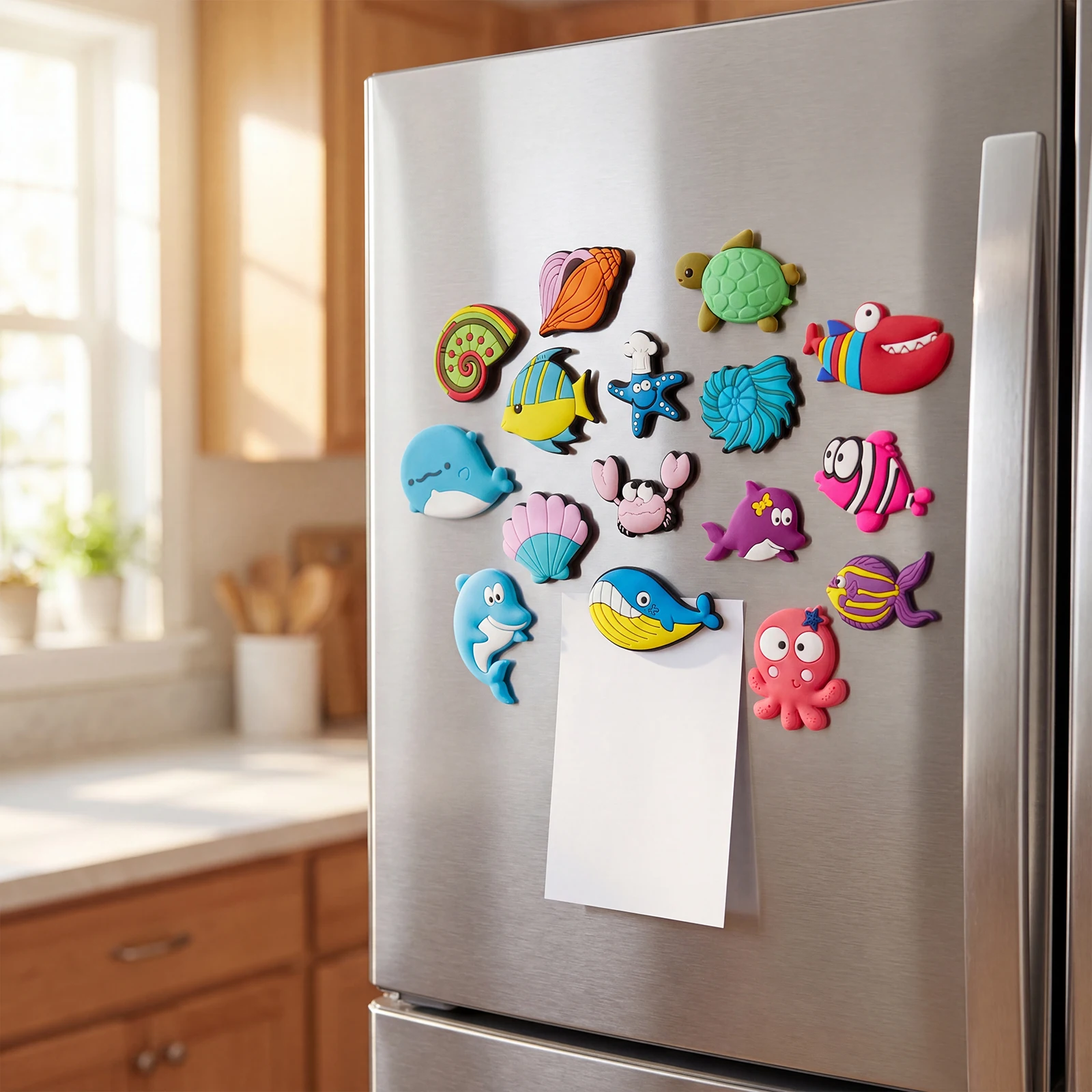 16PCS Cute Ocean Animal Fridge Magnet Set for Sea Lovers Home Decor Gift