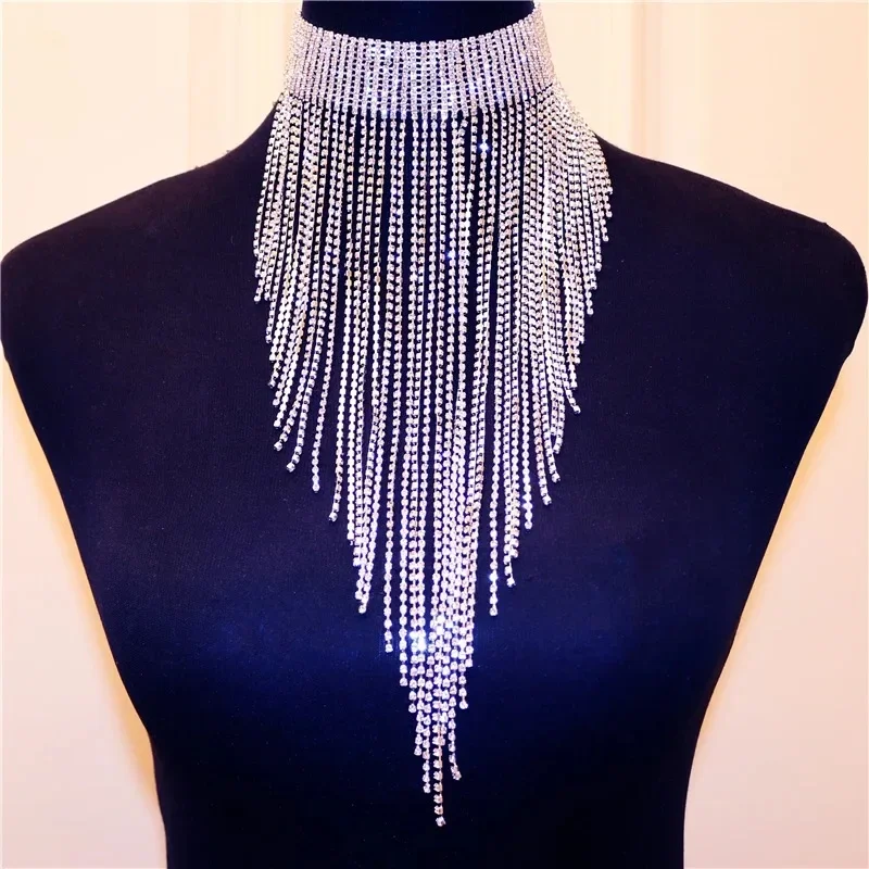 

Europe and The United States New Sexy Burst Flash Long Tassel Necklace Women Luxury Elegant Charm Jewelry Women's Exquisite Gift