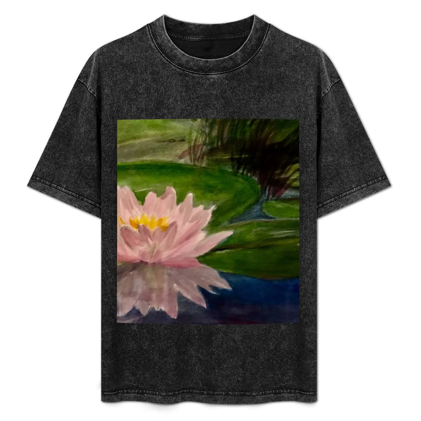 Water Lilly T-Shirt vintage graphic tee blanks customs design your own shirts graphic tee mens t shirts casual stylish