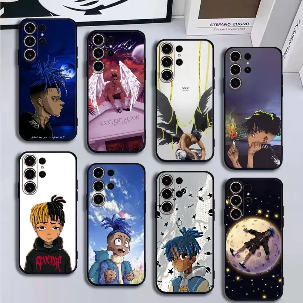

Rapper X-XXXTentacionS Phone Case For SamsungS25,24,21,22,23,30,Ultra,20,Plus,Fe,Lite,Note,10,9,Soft Black Cover