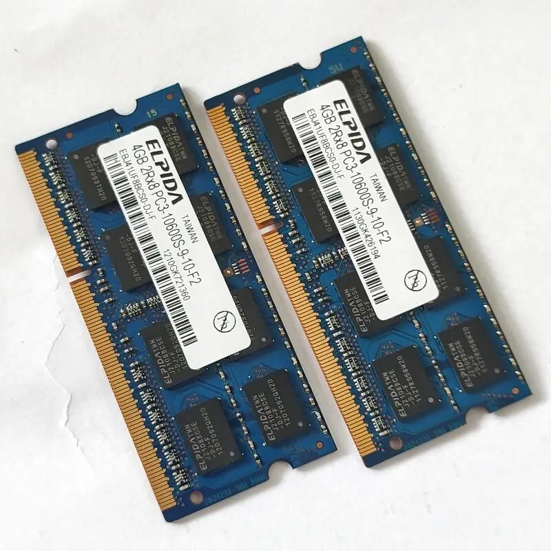 Elpida rams ddr3 4gb 1333mhz laptop geheugen ddr3 4gb 2rx8 PC3-10600S 1.5v sodimm 204pin